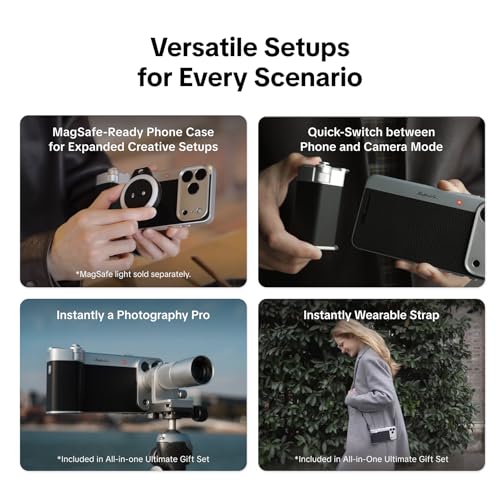 Image of PGYTECH RetroVa Grip Kit for iPhone 16 Pro, Vintage Leather Camera Case