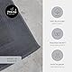 pamuk design Badematte ELA 50x80 cm, 100% Baumwolle, Frottee, Dunkelgrau, Badvorleger, Saugstark, Weich, rutschfest, Waschbar, Bad & Dusche, Luxus