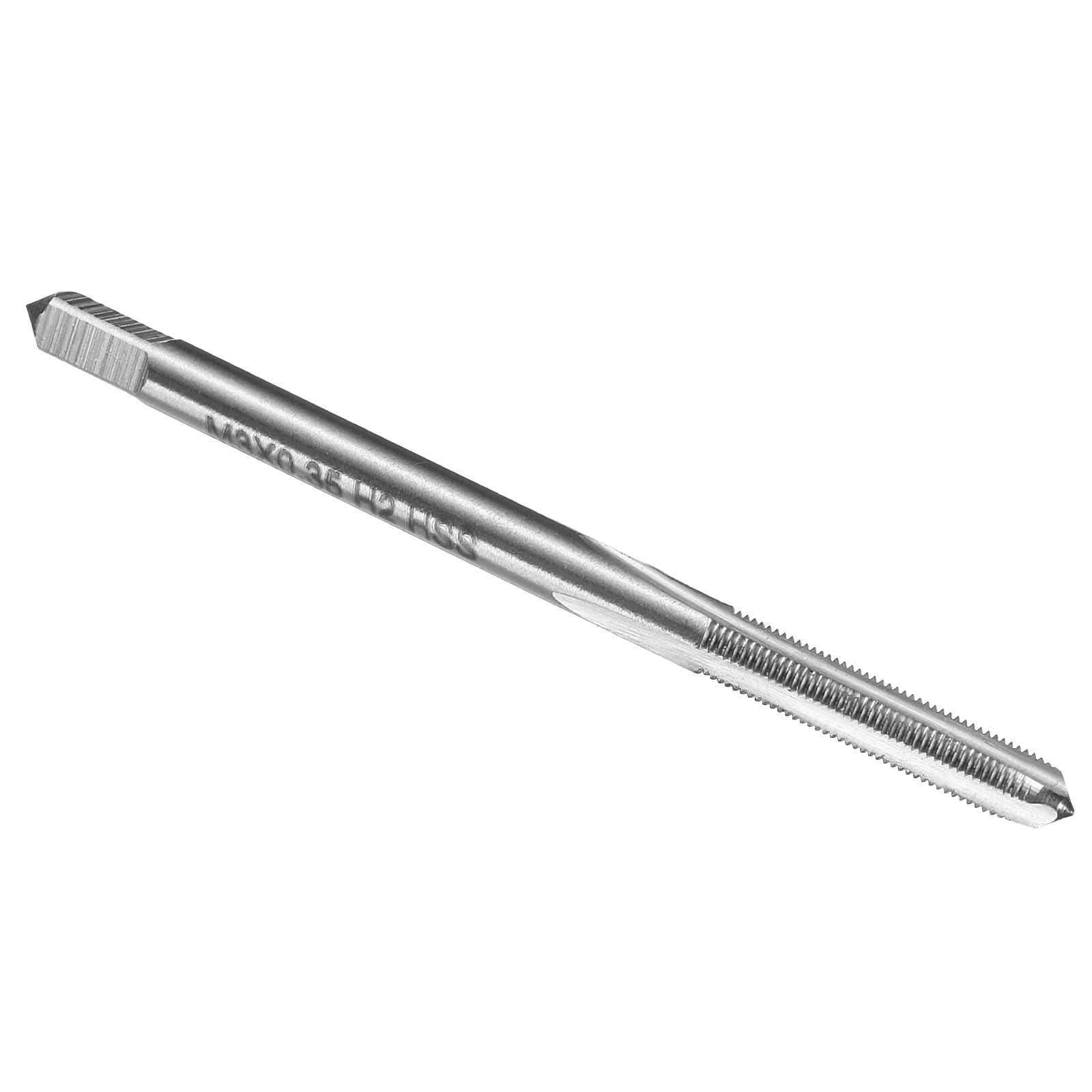 sourcing map Hand Plug Tap M3 x 0.35 H2 Metric Thread Plug Style Taps Straight Flute Screw Tapping Threading Tool High Speed Steel HSS6542