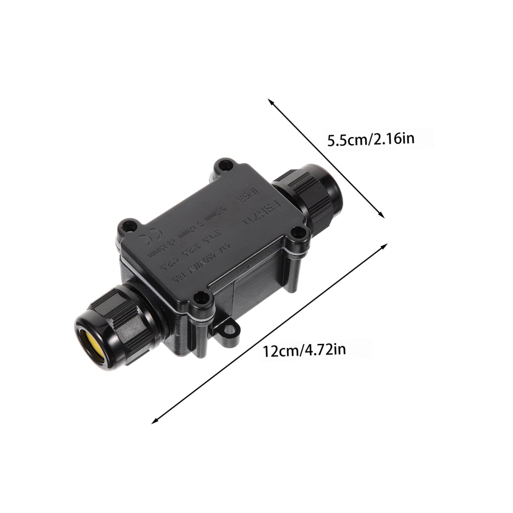 SHINEOFI Boîte De 5 Pièces Boîte de jonction étanche de plein air connexion Imperméabiliser pouvoir coffrets électriques en plastique coffret électrique en plastique PC Noir
