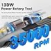 Enventor 130W Corded Rotary Tool, Power Electric Rotary Tool Kit with 204pcs Accessories Kit, 6-Speed 10,000-35,000RPM, Power Multi-Purpose Set for Sanding, Polishing, Engraving, Drilling, DIY Crafts