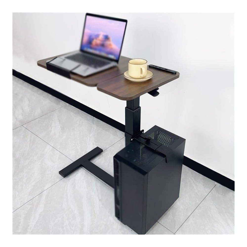 Stojak pod komputer Under Desk PC Holder Mount - Hanging Split Hanging Host Racks CPU Tower Black Steel Bracket, Heavy-Duty PC Support for Sit Stand Desk Akcesoria komputerowe