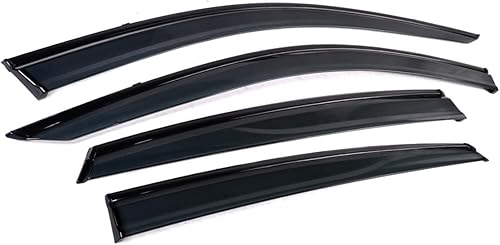 Deflectores de protección contra la lluvia de alta calidad con ribete negro con clips compatibles con Honda Accord 11 generación 2023 2024