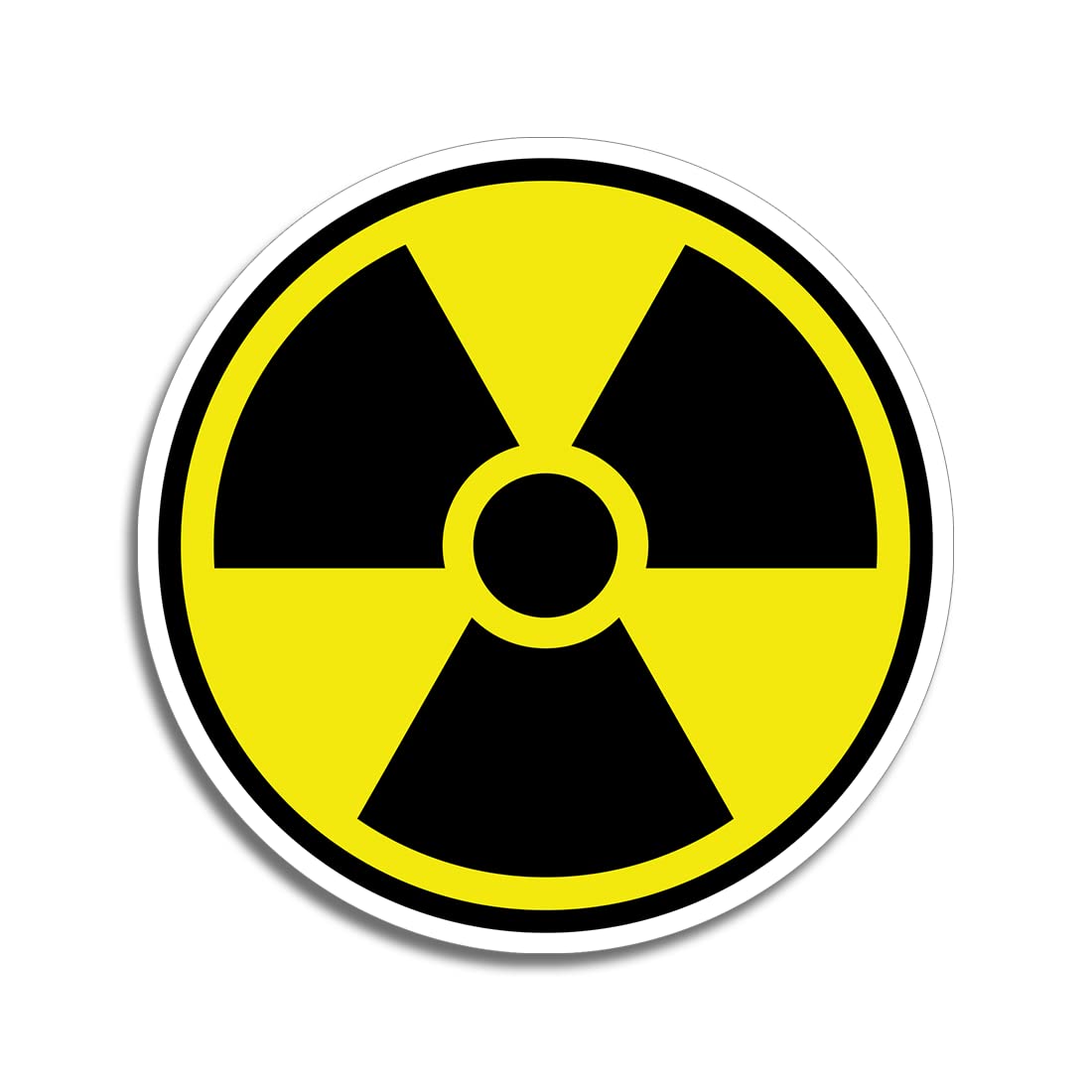 Radiation Radioactive Warning Magnet for Refrigerator Locker Toolbox Car White Board Ammo Can - 5.5 Inches - KCM3349