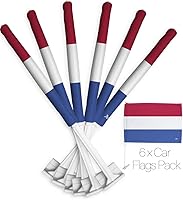 Vista 160 de Bandera de Estados Unidos con poste para coche, bandera para carros, 2 unidades, bandera de América, capó para auto, 4 de julio, decoración