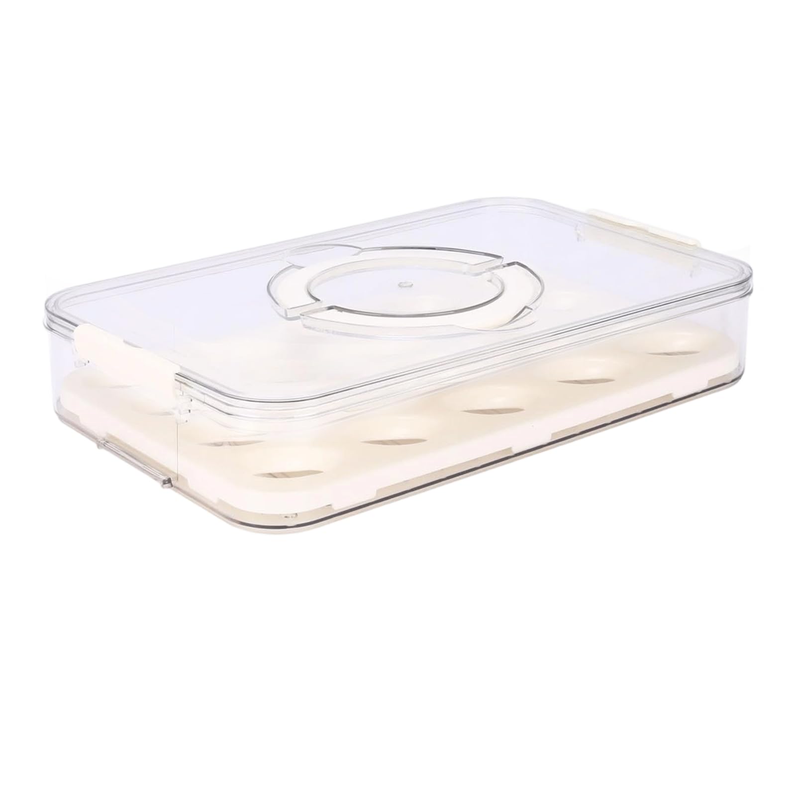 jiingekk Large Capacity Kitchen Oocyte Holder Stackable Two Layer for 40 Embryos with Locking Lid Food Safe Easy Neat Clear Plan Spacesavers