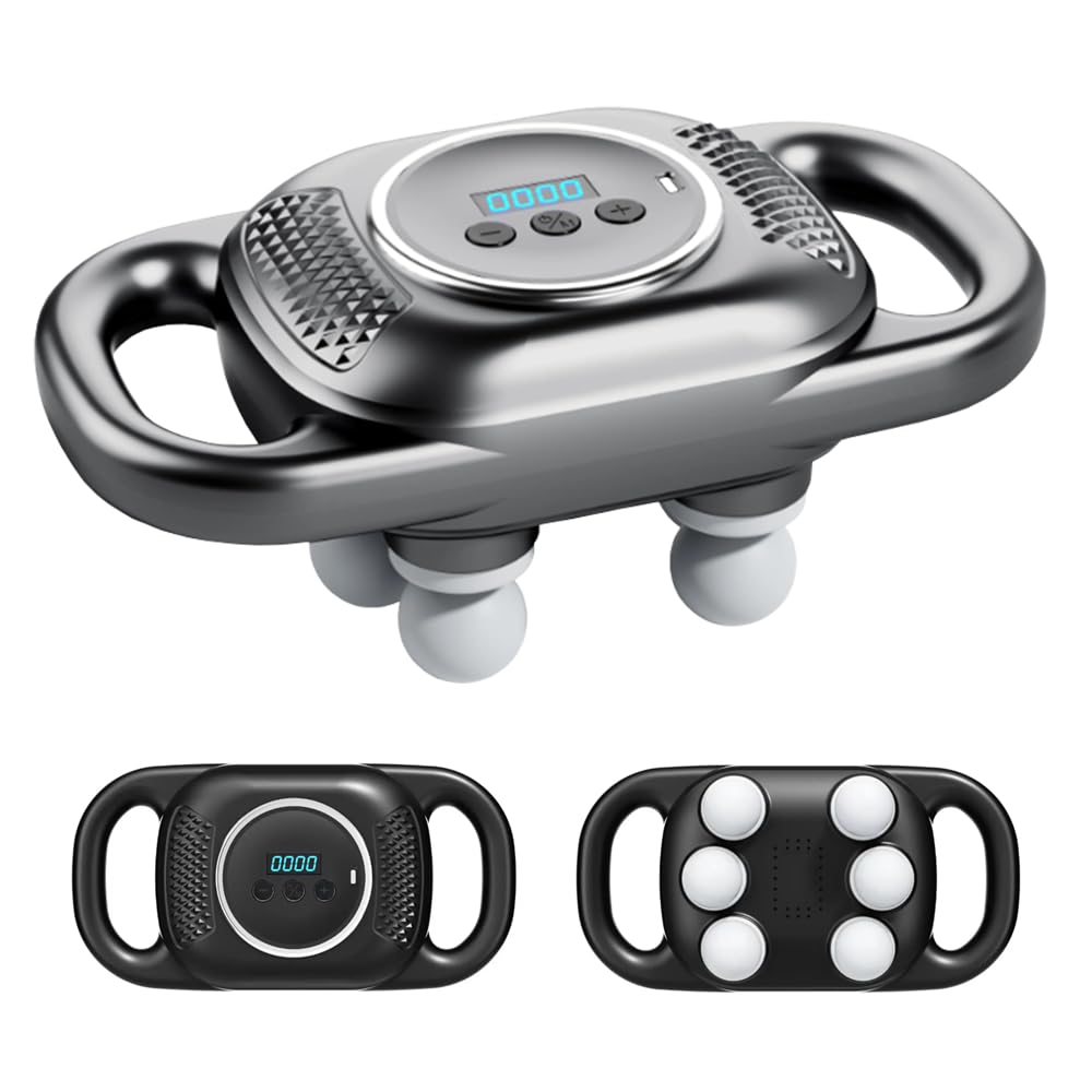 Karomouj Six-Head Portable Muscle Massager Deep Tissue Massage for Athletes, Pain Relief, Post Workout Recovery