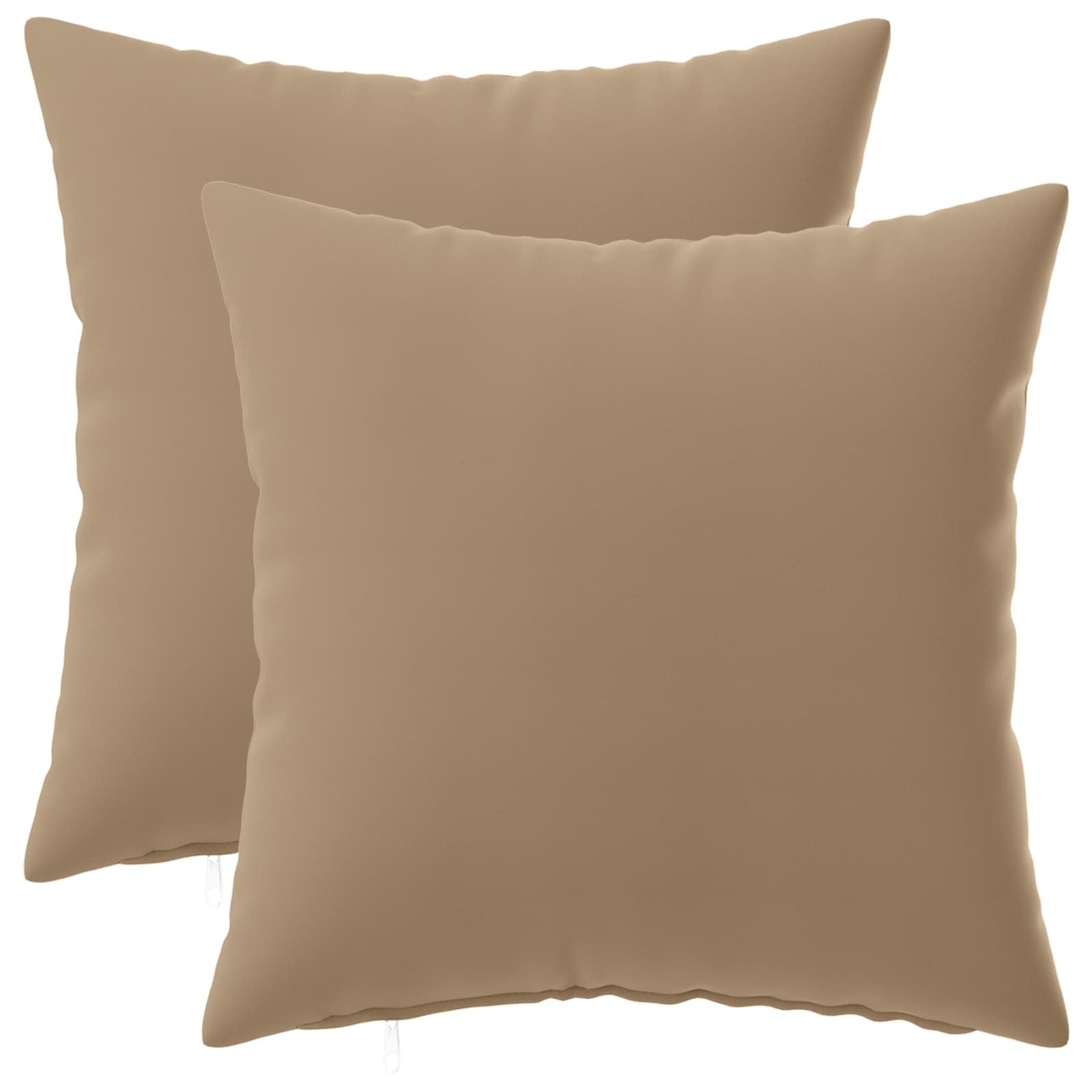 vidaXL Cushion Cover 2 pcs HEERLEN Taupe 50 x 50 cm Polyester