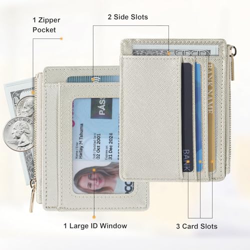 Image of Sodsay Card Case Slim Front Pocket Wallet for Women Credit Card Holder with Keychain | Slim, Front Pocket, Credit Card Holder, with Keychain