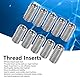 10 PCs Gewindeeinsatz, männliche weibliche Reduktionsmutter M8 männlich an M6 Weibliche Gewindeschraube Edelstahl Reparaturwerkzeug für Industriehardware