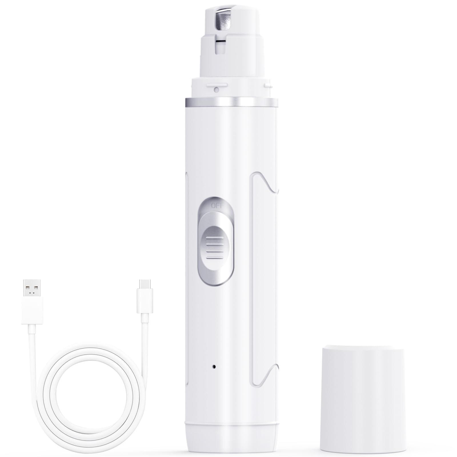 Dog Nail Grinder Quiet - Professional 2-Speed Electric Pet Nail Trimmer with Guard, Rechargeable & Painless Claw Grinder for Small Medium Large Dogs & Cats, Low Noise & Vibration