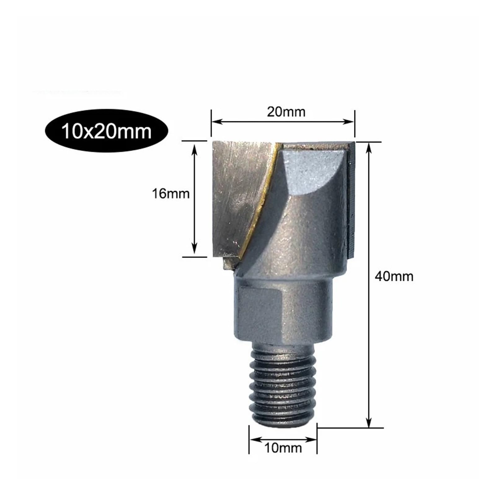 Frez do gwintów wolframowych Frez dolny 10 mm do wiercenia otworów w drewnie, 1 szt(10x20mm)