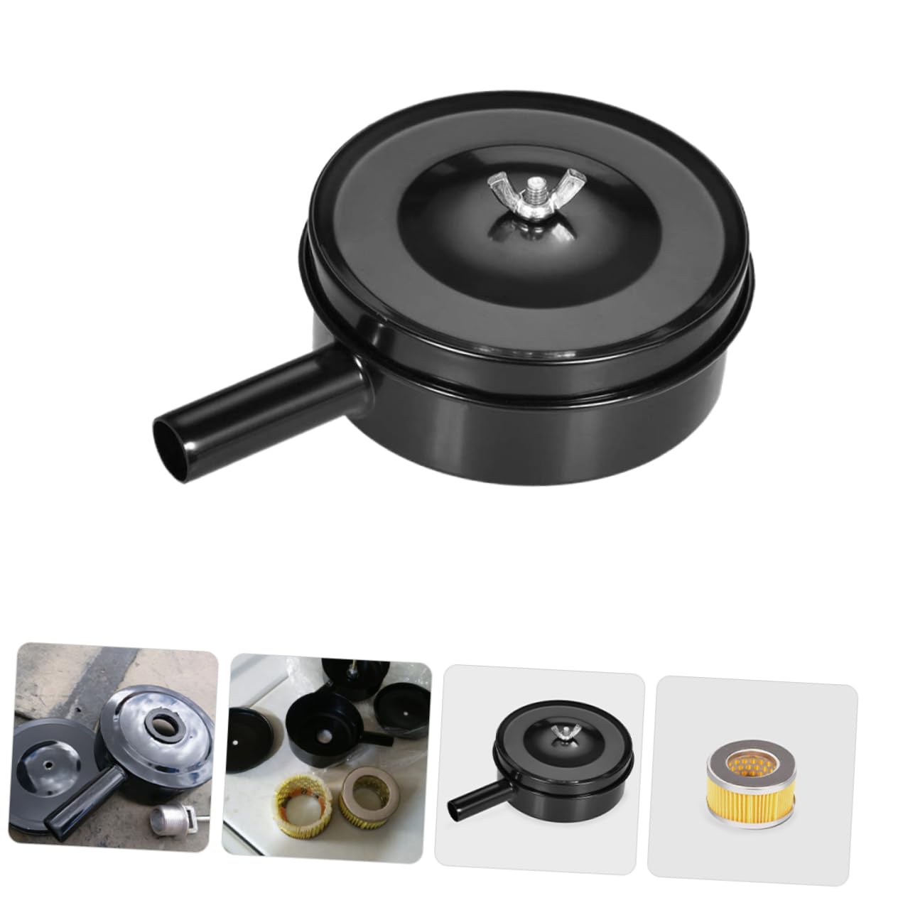 PRETYZOOM Silenciador de Ruido Filtro de Hierro para Compresor de Aire Paquete de 4 Piezas Reducción de Sonido y Fácil Instalación para Generadores y Sopladores