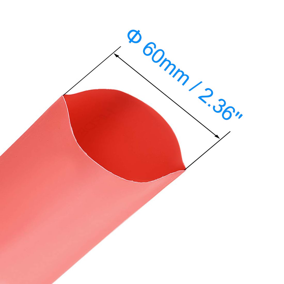 Unifizz Heat Shrink Tubing 60mm Dia 98mm Flat Width 2:1 Ratio Shrinkable Tube Cable Sleeve 1m - Red - Image 2