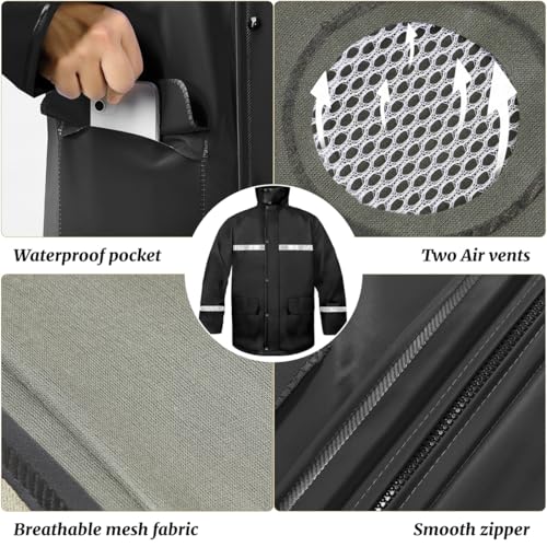 Rain Suit for Men & Women, Heavy Duty Rain Suits, Breathable Waterproof Rain Gear, Rain Coats Eye-Catching Reflective Strip4