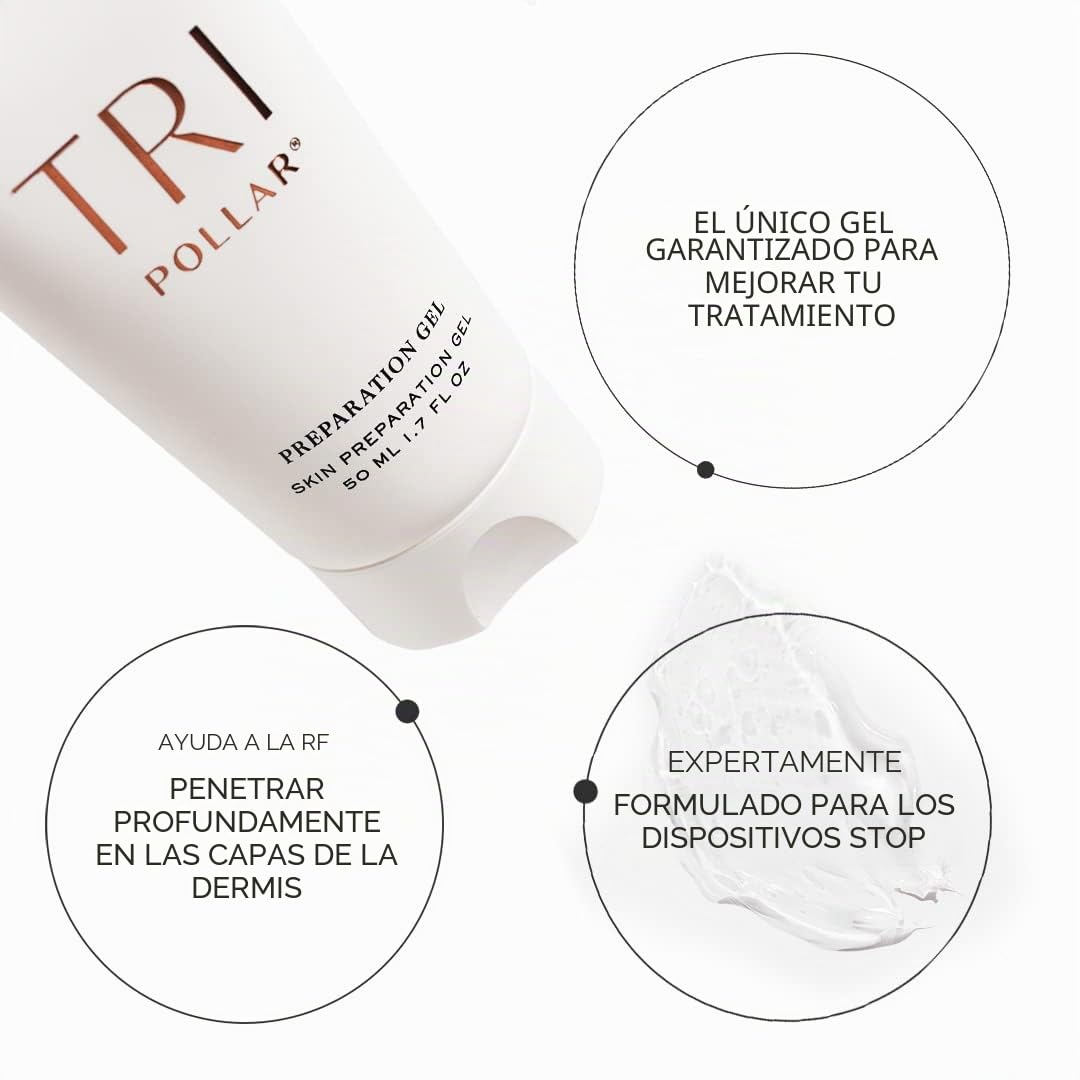 TriPollar Stop Preparation Gel 50 ml - Mejora el uso con el reafirmante facial RF para todos los dispositivos del TriPollar Stop (Nuevo envase)