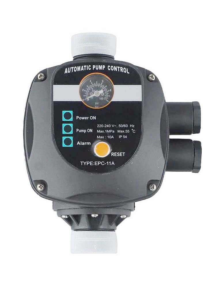 Regolatore d'acqua completamente automatico con flussostato e controllo della tensione, pressostato booster ABS impermeabile IP54 per sistemi di irrigazione da giardino