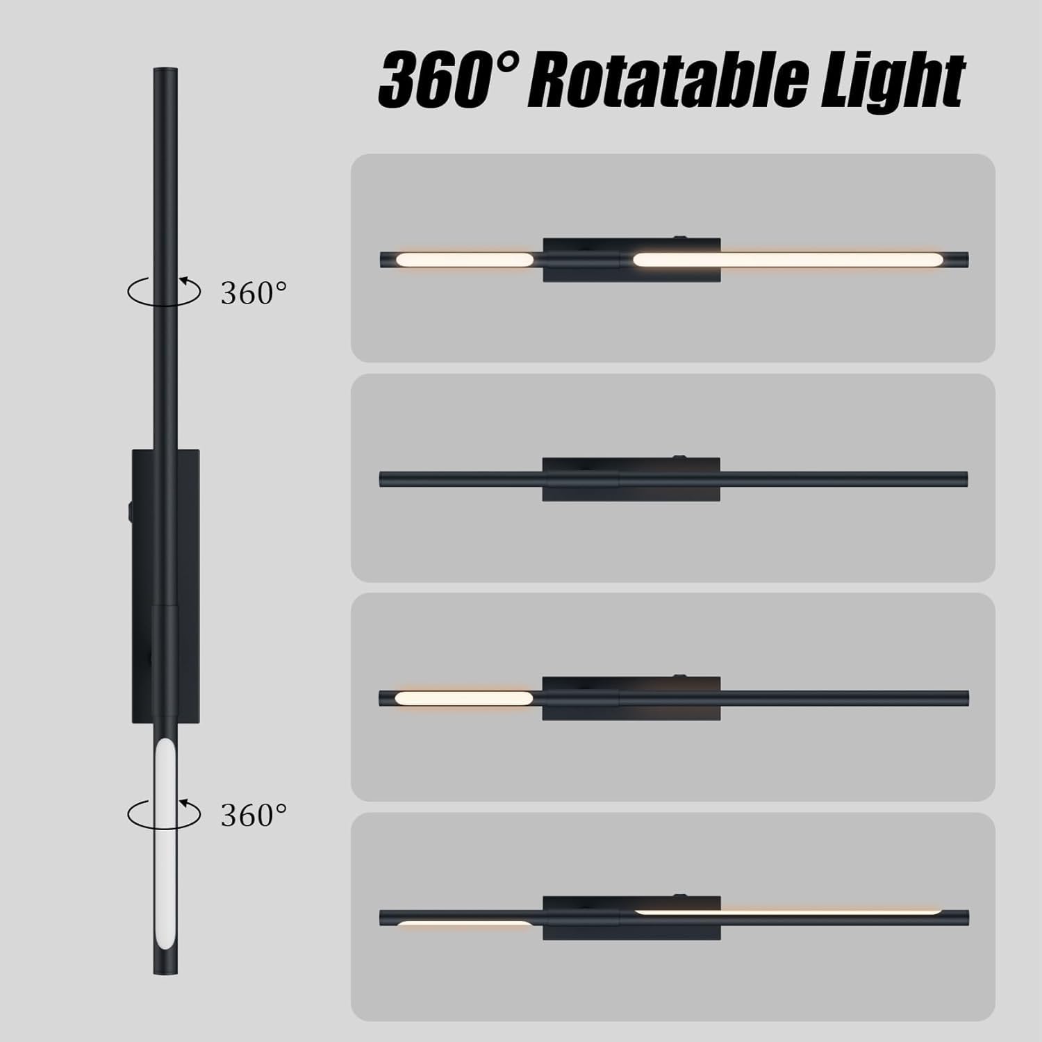 Aipsun 6000 mAh Dimmable Indoor Wall Light, 2 Pieces, Wireless Wall