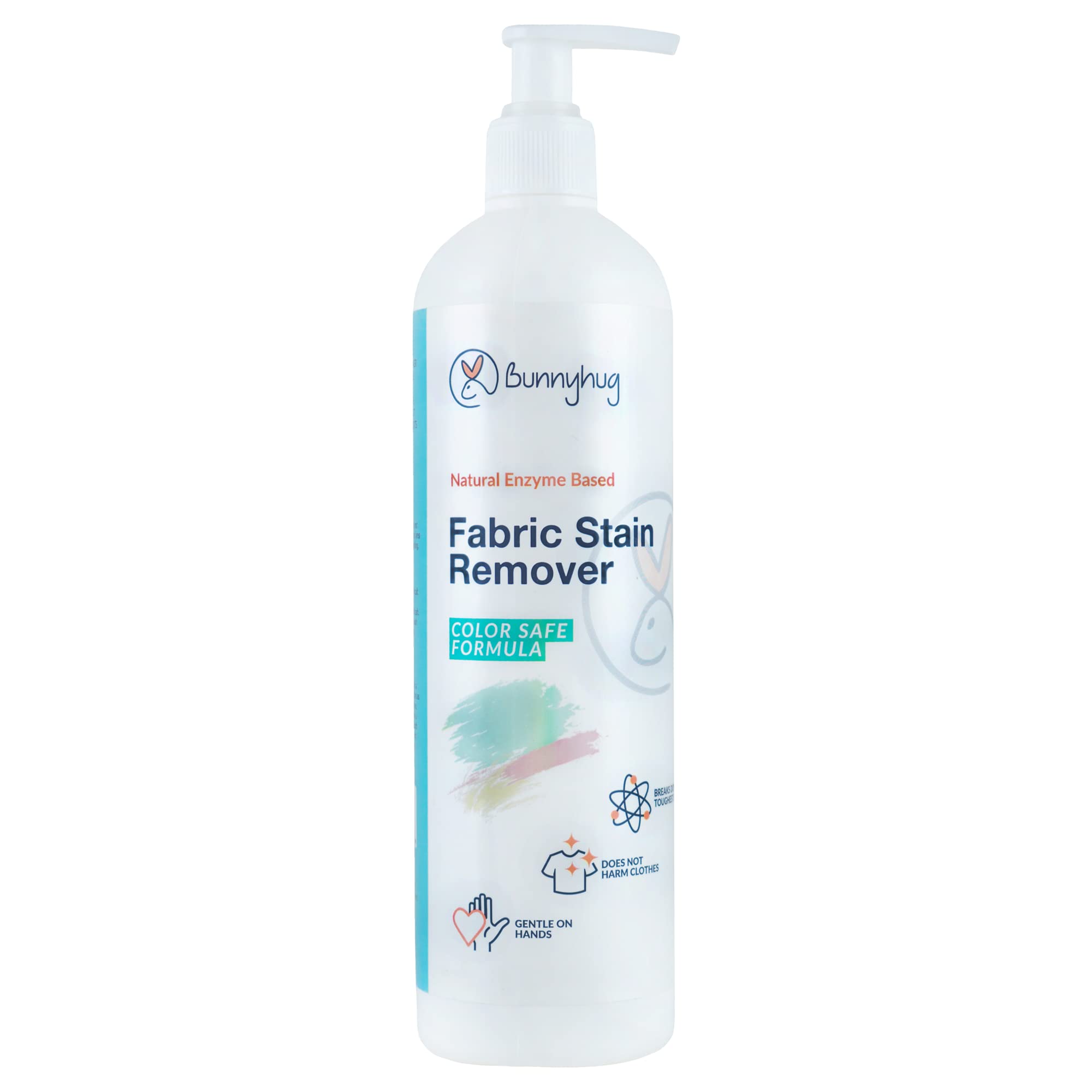 Bunnyhug Natural Bio Enzyme Based Laundry Stain Remover Liquid With Colour Safe Formula | Suitable For Majority Of Stains - 450 Ml, 1 Count