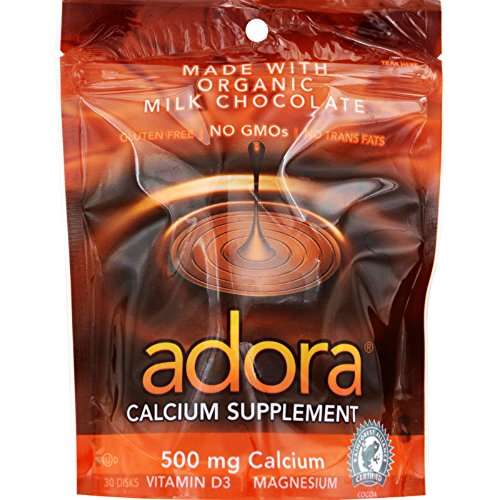 Adora Calcium Supplement Disk Organic Milk Chocolate 30 ct 1