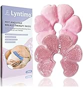 2 Pack Breast Therapy Packs, Lyntimo Hot and Cold Breastfeeding Essentials Ice Pack for Pain Reli...