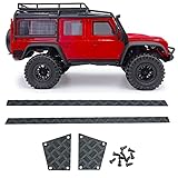 Zolikar RC Stainless Steel Side Step Skid Plate Rock Rails Side Skirt Protection Decorative Trim Panel Set for TRX4M Upgrades Defender 1/18 Scale RC Crawler Car Accessories