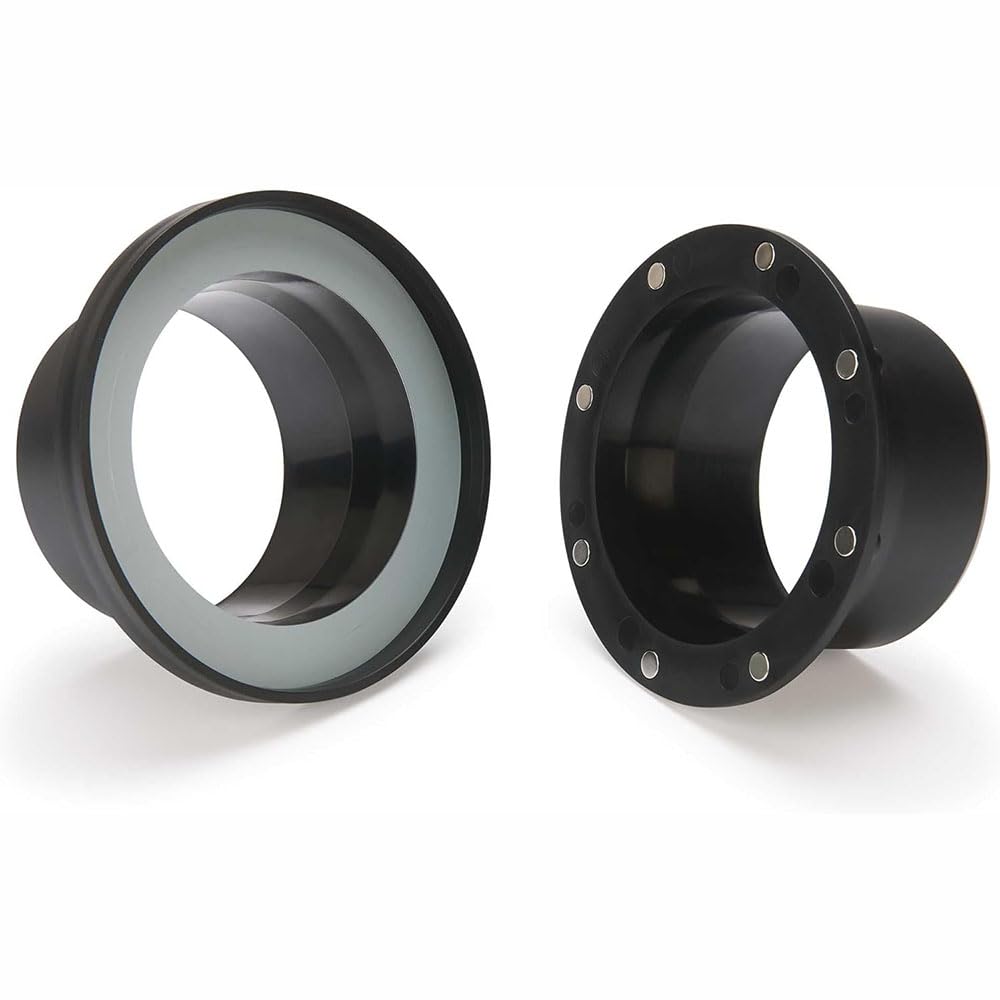 Magnetischer Absaugadapter 14cm, Schnellverschluss mit 8 starken Magneten, Universal Schlauchkupplung für Staubabsaugung an Tischkreissäge, Dickenhobel & Holzbearbeitung