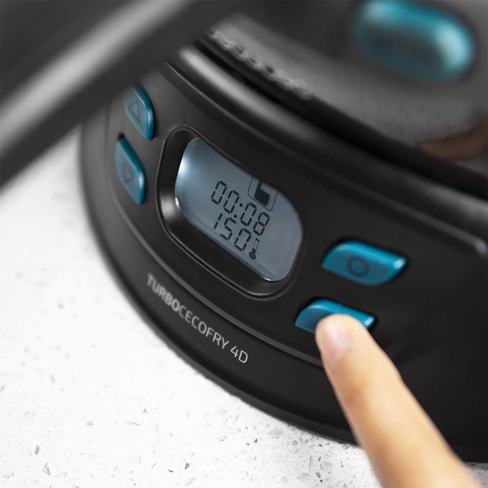 Cecotec Friggitrice alimentare senza olio Turbo Cecofry 4D Healthy, sistema di cottura a 360º, 8 programmi preimpostati, temperatura regolabile