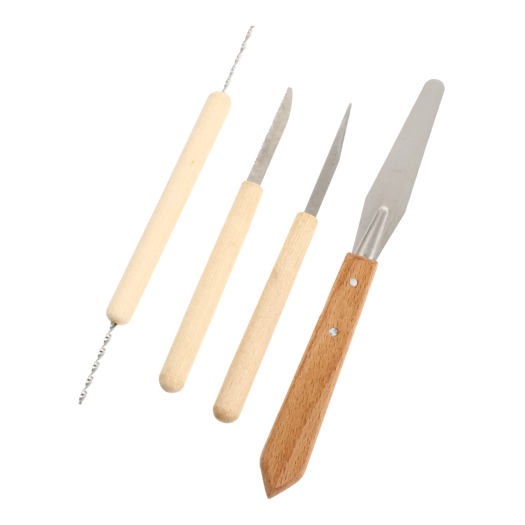 STOBOK 4sets Strumenti Professionali per Incisione Argilla Utensili per Modellare e Scolpire Perfetti per Progetti di Ceramica e Artigianato