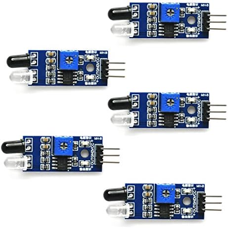 Gikfun Obstacle Avoidance Ir Infrared Sensor Module Reflective Photoelectric Light Intensity Diy Kit For Arduino Uno (Pack Of 5Pcs) Ek1254X5