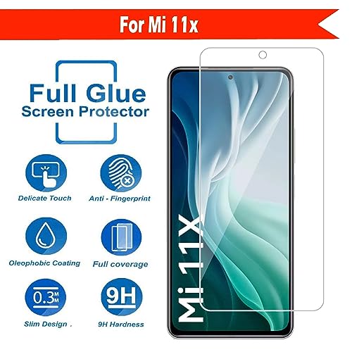 Image of Tempered Glass Compatible for Redmi Note 11 Pro /Note 11 Pro Plus /Note 10 Pro Max /Note 10 Pro /Mi 11x /11x Pro /Note 9 Pro /Note 9 Pro Max /Poco F3 with Full Screen Coverage;(Transparent),Pack of 1