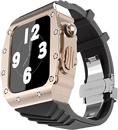 Boîtier en acier inoxydable pour Apple Watch 45mm | Kit de modification de luxe EZZON