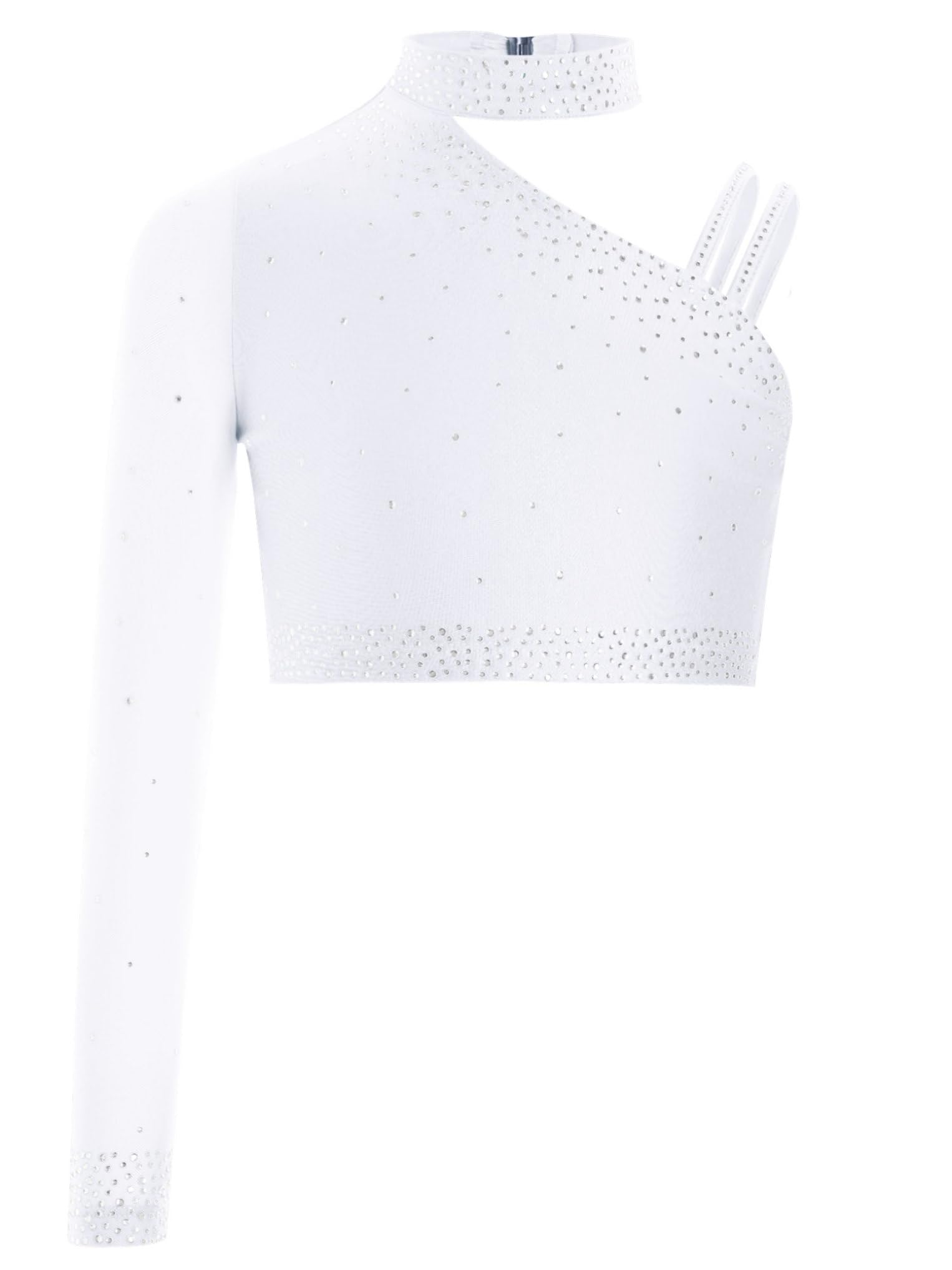 Bambini Ragazze Strass Lucidi Nappa Body Da Ballo Latino Body Balletto Ginnastica Pattinaggio Di Figura Tango Performance Dancewear / Abbigliamento Per Bambini