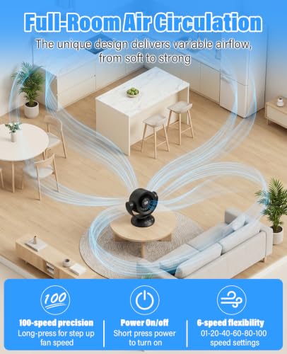 Rechargeable USB Desk Circulator Fan
