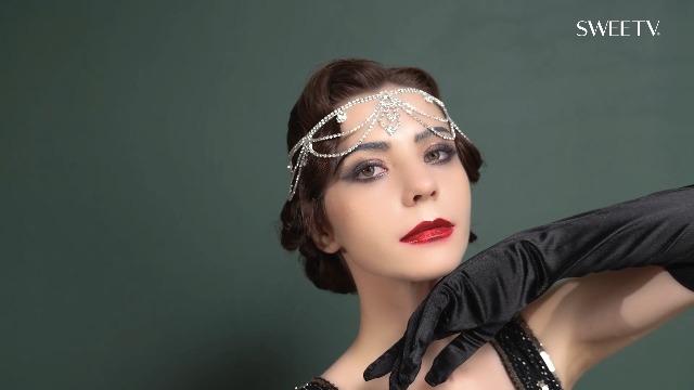 Amazon.com: SWEETV Roaring 20s Crystal Rhinestone Head Chain