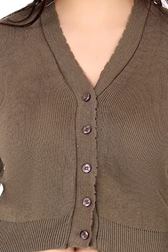 Image of Women Winter Wear V-Neck Full Sleeves Regular Fit Woollen Blouse