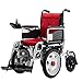 Carrozzina Elettrica Pieghevole per Disabili Sedia a Rotelle Elettrica, Carrozzina Elettrica per Tutti i Terreni Potente Potente Doppio Motore Pieghevole Carrozzina Elettrica Motorizzata,Red