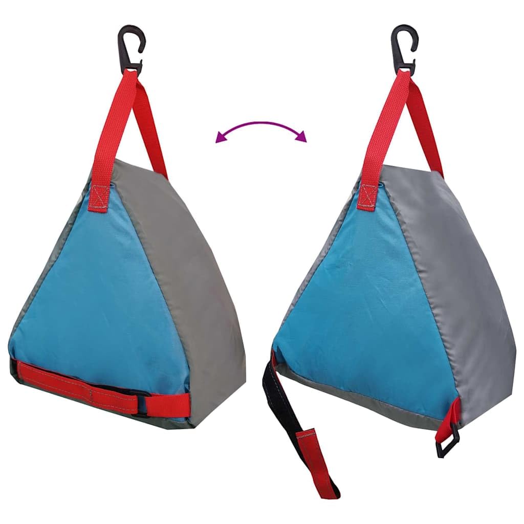 Aufbewahrungstasche 4er Set Grau Blau 24 x 16 x 24 cm Oxford Outdoor Camping Zelt Zubehör, leicht, langlebig, ideal für Trekking, Wandern, Festival und Bushcraft
