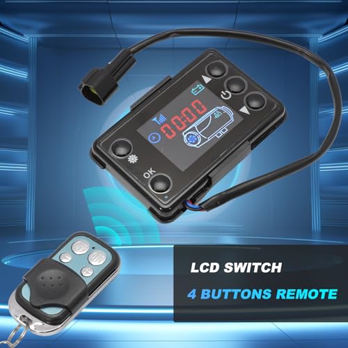 Konuooer Auto Heizung LCD Schalter Controller mit Fernbedienung 12V/24V 3KW/5KW Autoheizungsregler für Diesel Luftheizung Parkheizung