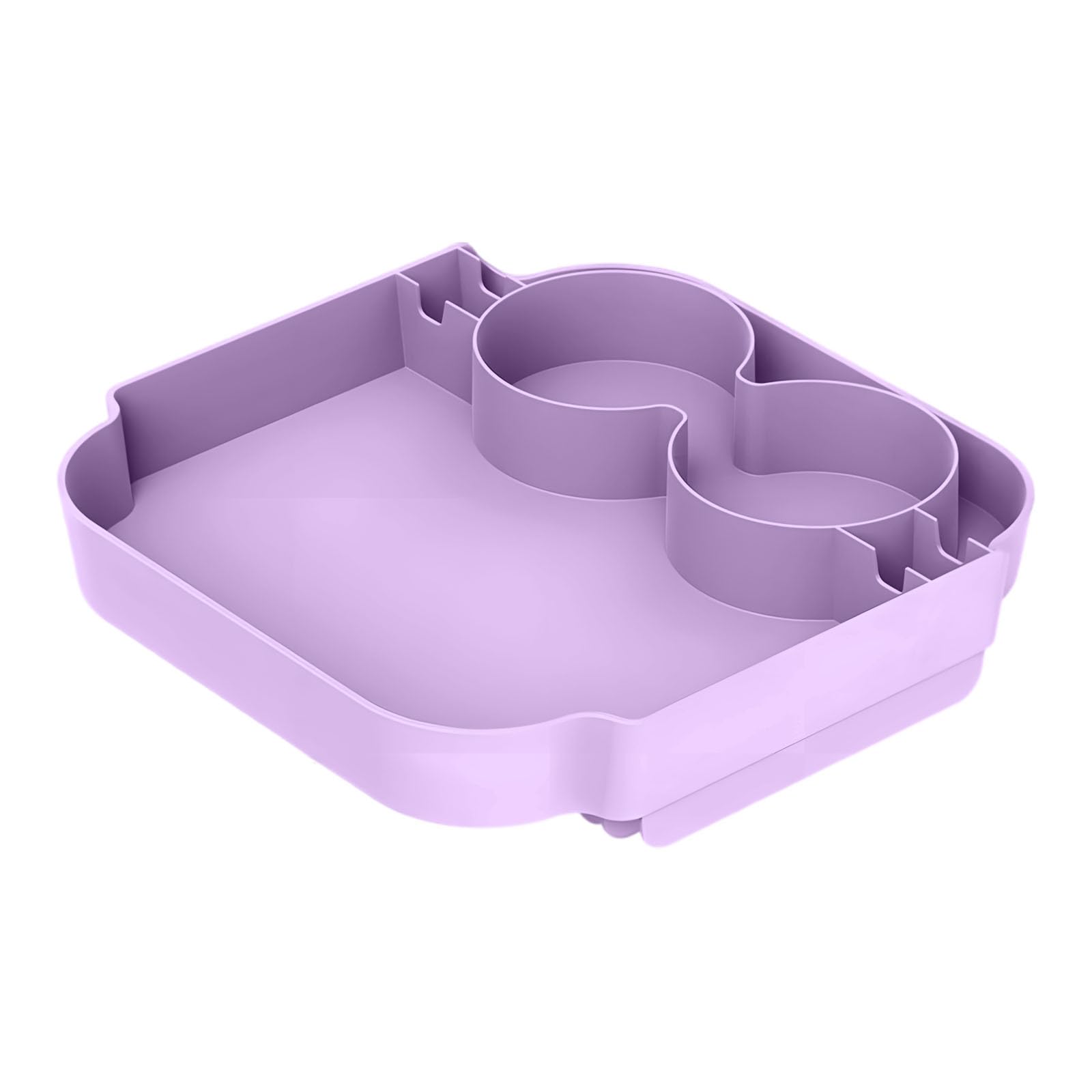 Complete Celebration Tray Featuring Combined Drink Spaces and Meal Separator Panels 24x24cm Strong Build Sand Soiree Serving Tray