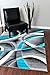 2305 Geometric Abstract Turquoise 5x7 Area Rugs for Living Room