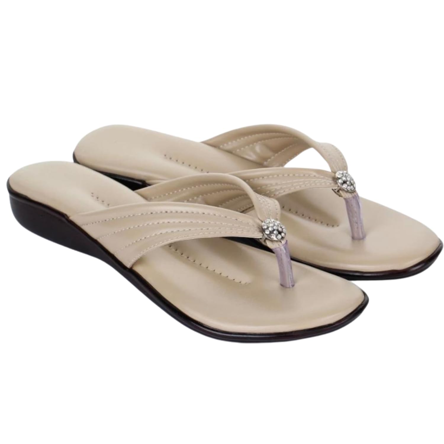 GenericKm Footwear Flat Slipper Sandals for Women Girls Casual Simple and Attractive Flats for Ladies with Padded Bottom-picture-47