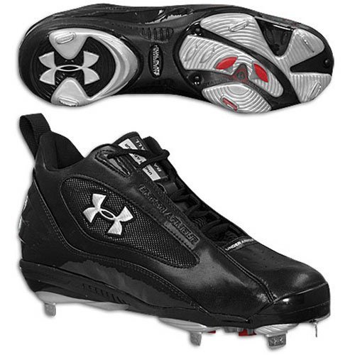 Under Armour Men's Clutch Metal Mid (sz. 09.5, Black/Black)