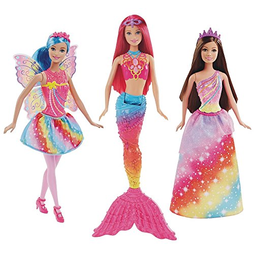 Barbie Dreamtopia Rainbow Cove Fairytale - Juego de 3 muñecas