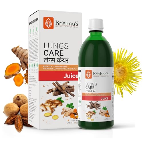 Image of KRISHNA'S HERBAL & AYURVEDA Lungs Care Juice 1000 Ml | Lungs Cleaner For Detoxification And Supports Respiratory System