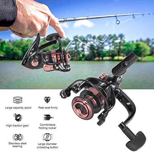 idalinya Angelrolle, Ultra Smooth Robustes Angelrad, korrosionsbeständiger Edelstahl für das Fischerfischen – Bild 5