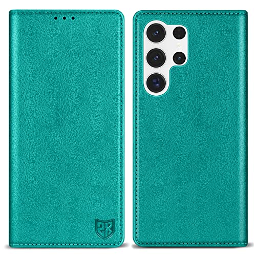 Image of ZZXX for Galaxy S23 Ultra Wallet Case Strong Magnetic 6.8 inch,Lake Blue