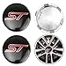 Produktbild massage 4pcs 60mm ST Auto Radnabenkappen Nabendeckel Felgendeckel Emblem Abzeichen Staubdichte Abdeckung, FüR Ford Focus 2 3 4 MK2 MK3 Fiesta Mondeo Escape Kuga