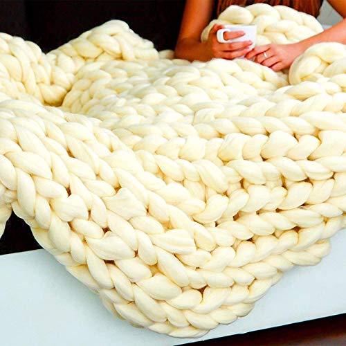 Coperta Lana Grossa, Coperta Maglia Intrecciata a