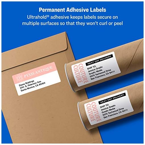 Avery Shipping Labels with TrueBlock, Laser/Inkjet Printers, 3-1/3"x4", White, Box of 60 (15264) - Image 6